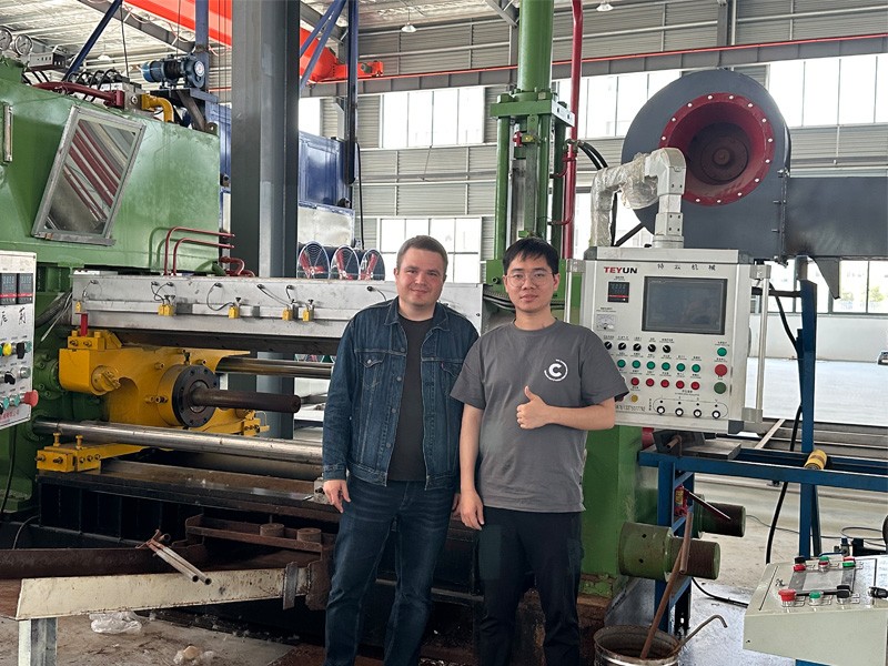 Visit our customer 700ton Aluminum extrusion machine whole line